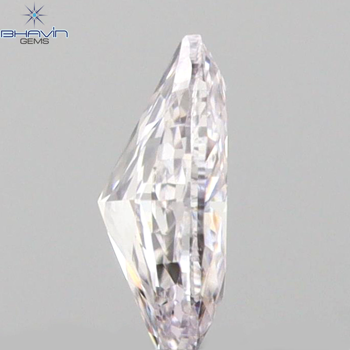 0.07 CT マーキスシェイプ 天然ルースダイヤモンド ピンクカラー VS1 クラリティ (3.64 MM)