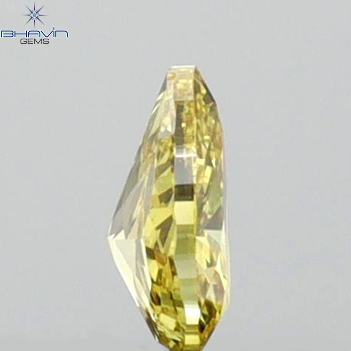 0.14 CT Natural Pear Diamond Yellow Color Clarity VS1 (4.13 MM)