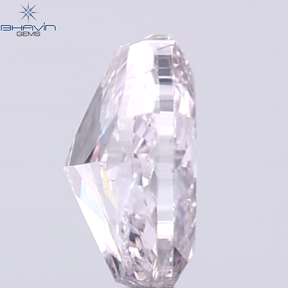 GIA Certified 0.41 CT Oval Shape Natural Diamond Pink Color I2 Clarity (5.10 MM)
