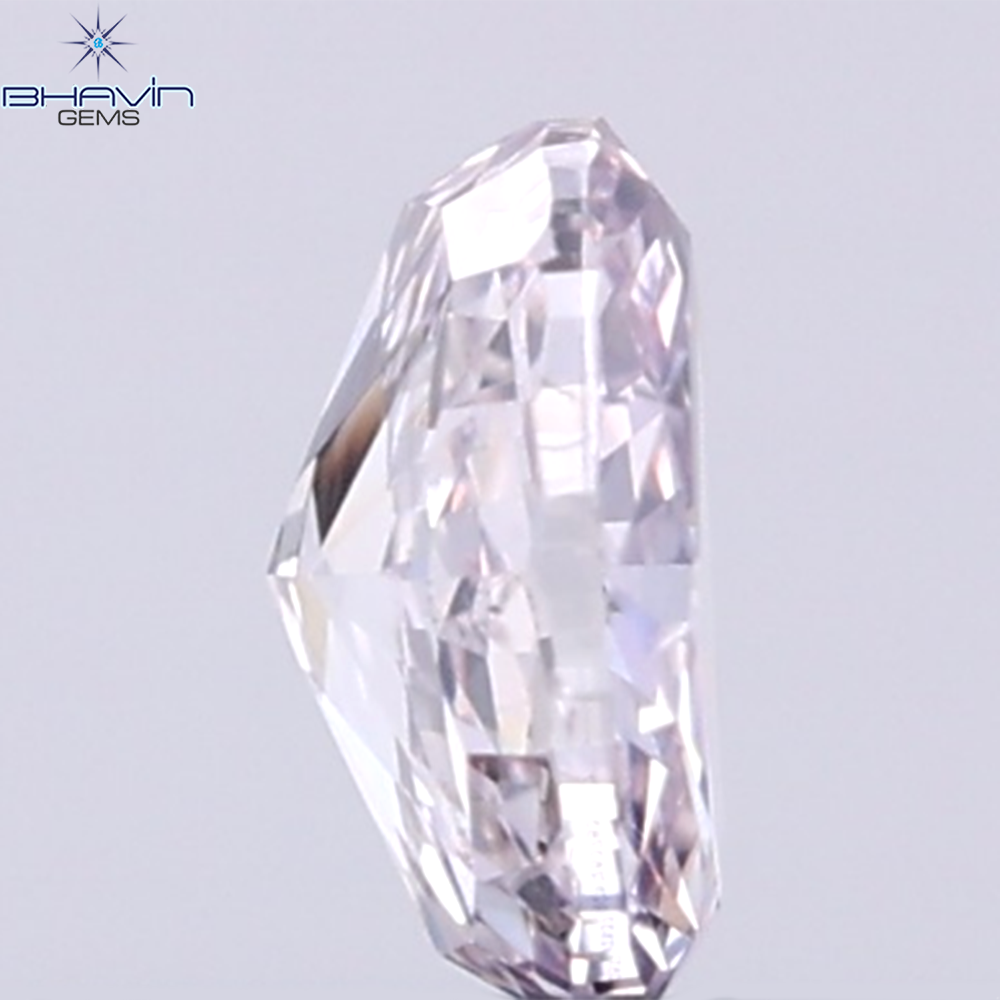 GIA Certified 0.26 CT Oval Shape Natural Diamond Purplish Pink Color SI2 Clarity (4.52 MM)