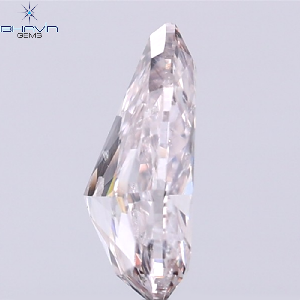 GIA Certified 0.46 CT Pear Diamond Pinkish Brown Color Natural Loose Diamond (6.54 MM)