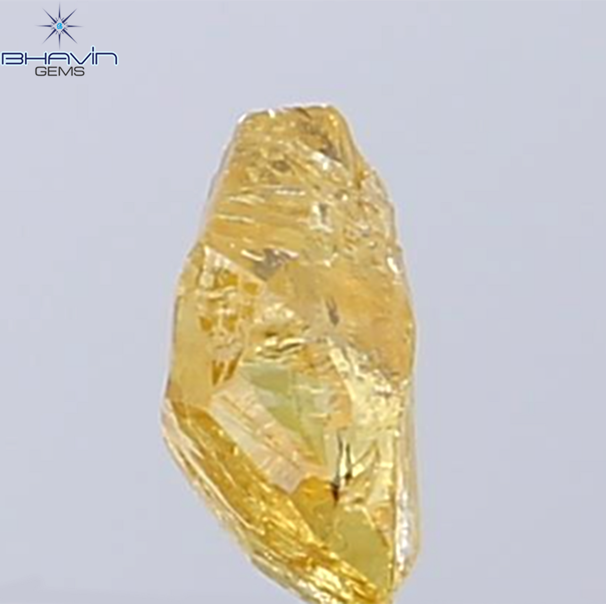 0.57 CT Natural Rough Diamond Orange Color Clarity VS (6.03 MM)