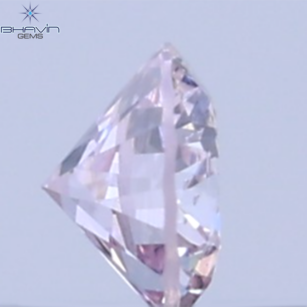 0.07 CT Natural Round Diamond Pink Color Clarity VS2 (2.36 MM)