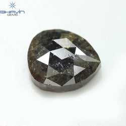 1.12 CT Pear Shape Natural Loose Diamond Salt And Pepper (Brown) Color I3 Clarity (7.10 MM)