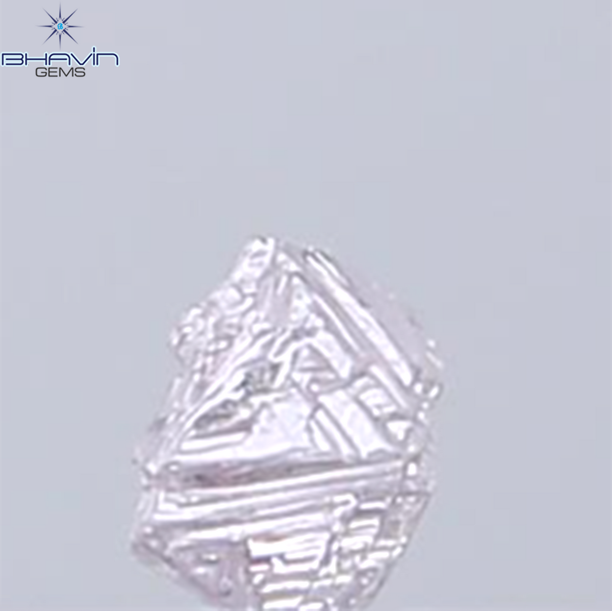 0.18 CT Natural Rough Diamond Pink Color Clarity SI (3.42 MM)