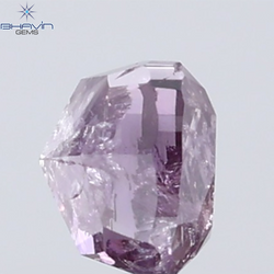 0.39 CT Radiant Diamond Natural Pink Color I3 Clarity (3.71 MM)