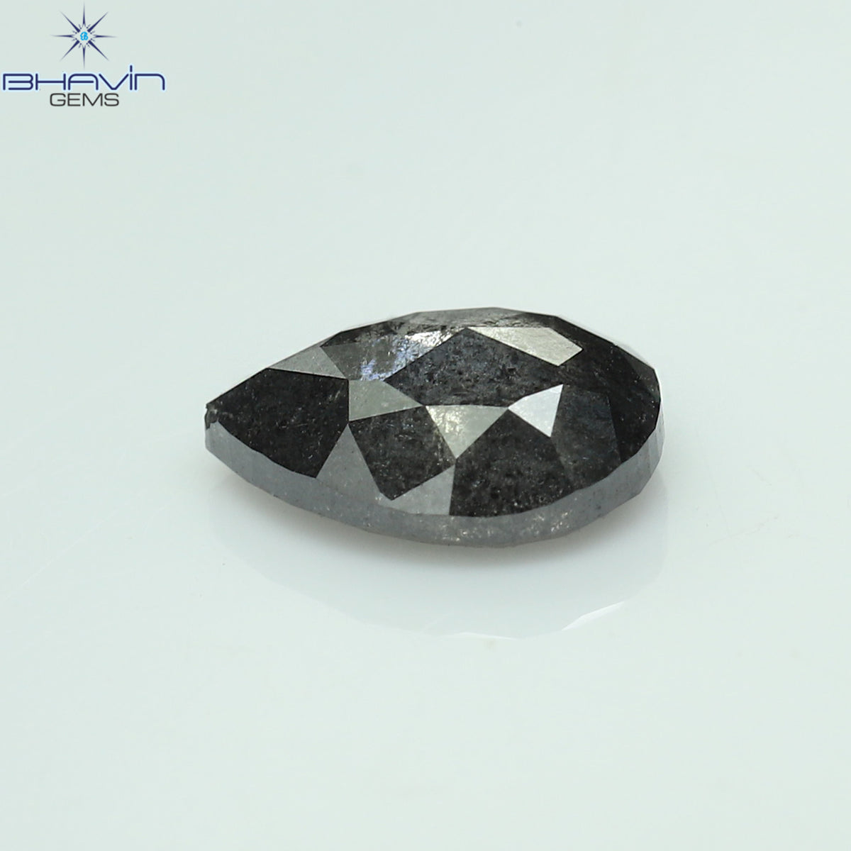 0.42 CT ペアシェイプ ナチュラル ルース ダイヤモンド ソルト アンド ペッパー カラー I3 クラリティ (5.62 MM)