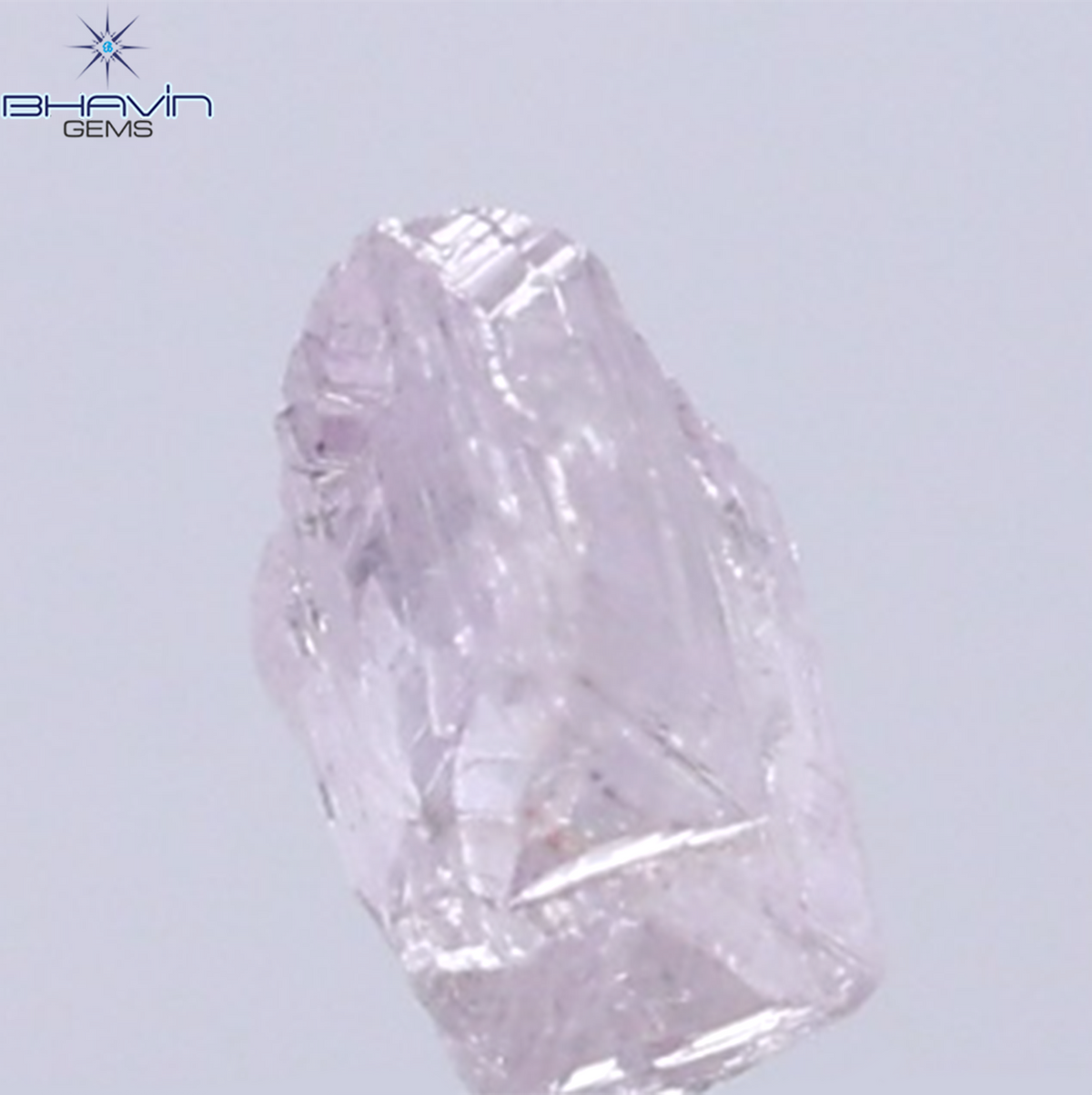 0.25 CT Natural Rough Diamond Pink Color Clarity SI (4.52 MM)
