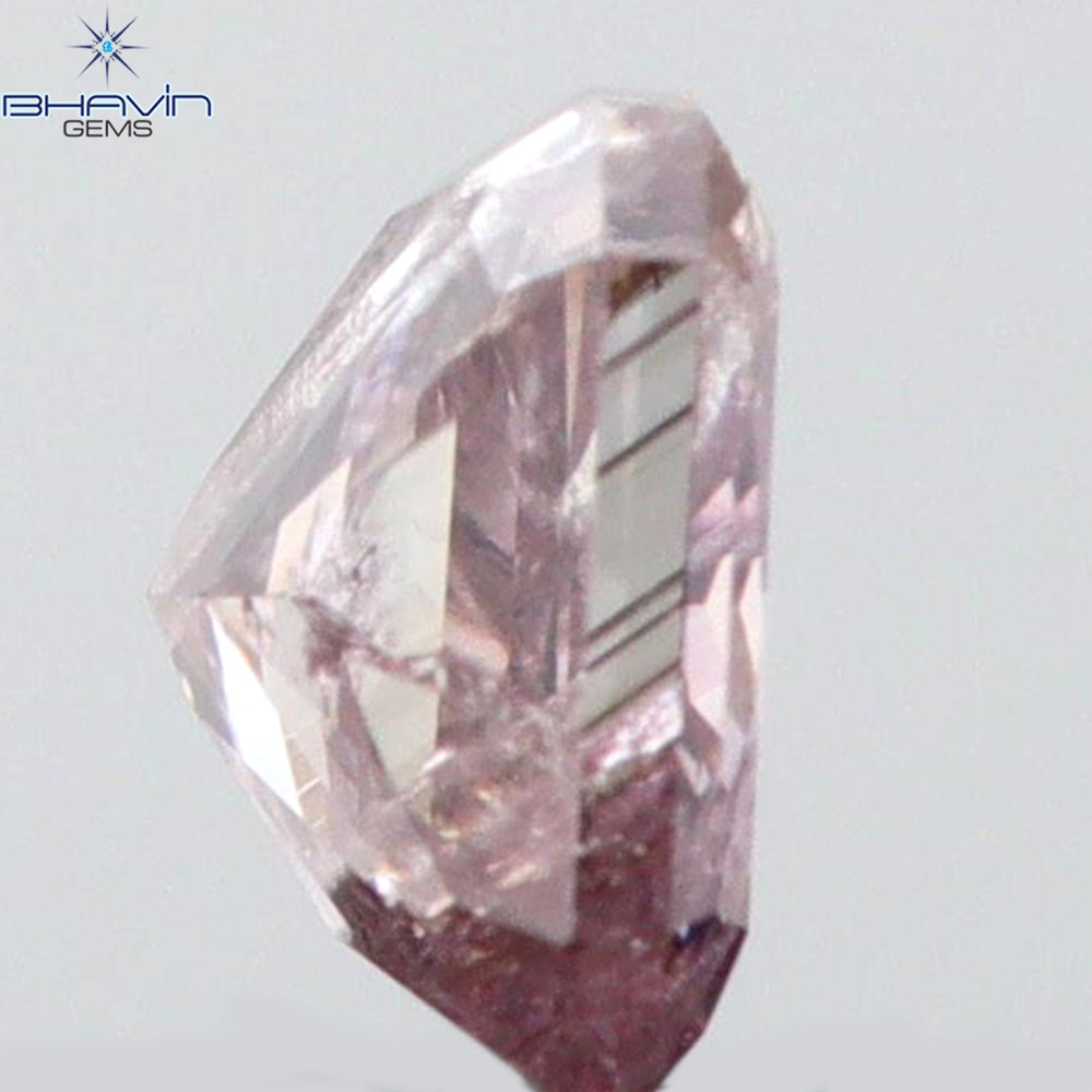 0.20 CT Radiant Shape Natural Diamond Pink Color I2 Clarity (3.31 MM)