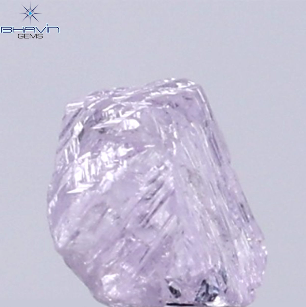 0.36 CT Natural Rough Diamond Pink Color Clarity VS (4.48 MM)