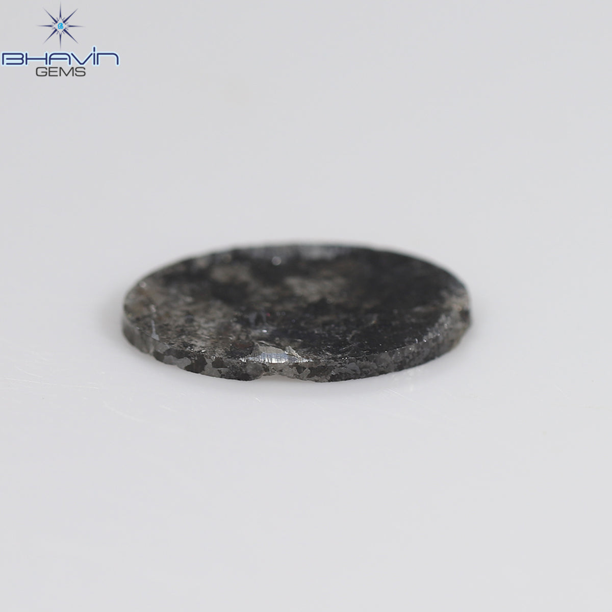3.36 CT ペア スライス シェイプ ナチュラル ダイヤモンド ソルト アンド ペッパー カラー I3 クラリティ (15.82 MM)