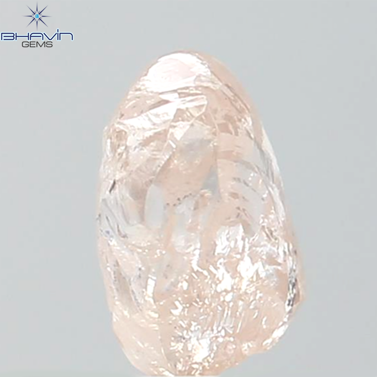 0.82 CT Natural Rough Diamond Pink Color Clarity VS (5.96 MM)