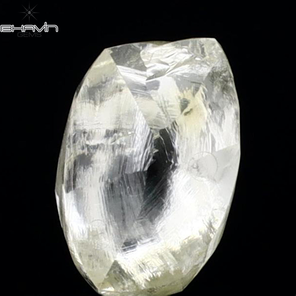 1.05 CT Rough Shape Natural Diamond Yellow Color VS2 Clarity (6.83 MM)