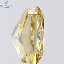 0.63 CT Radiant Shape Natural Diamond Orange Color SI1 Clarity (5.13 MM)