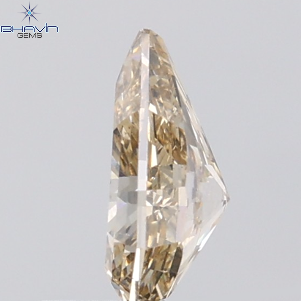 1.13 CT Kite Diamond Natural Brown Color SI Clarity (8.43 MM)