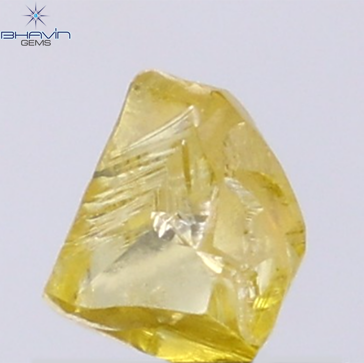 1.12 CT Natural Rough Diamond Enhanced Yellow Color Clarity VS (6.61 MM)