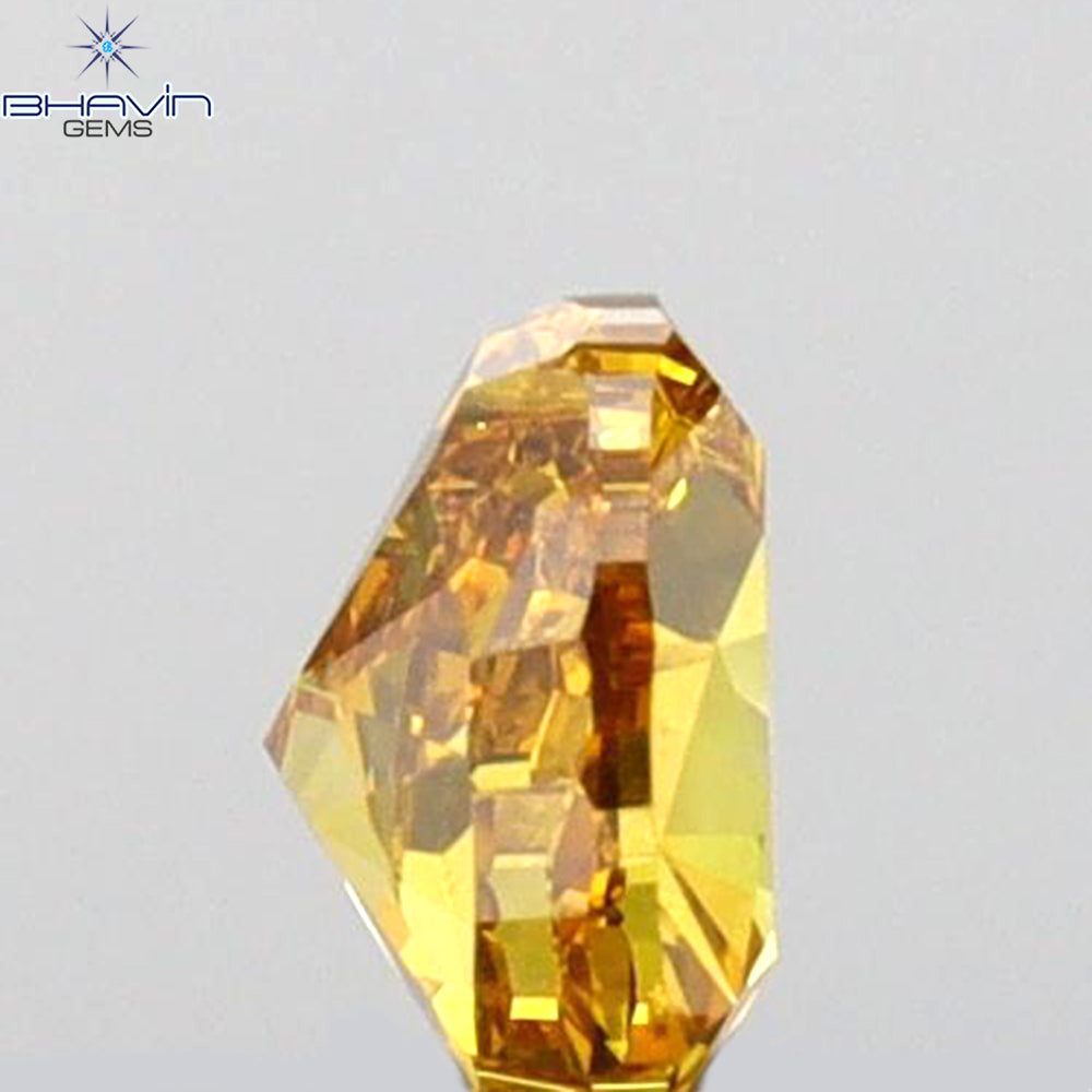 0.32 CT Heart Shape Natural Diamond Orange Color VS2 Clarity (3.95 MM)