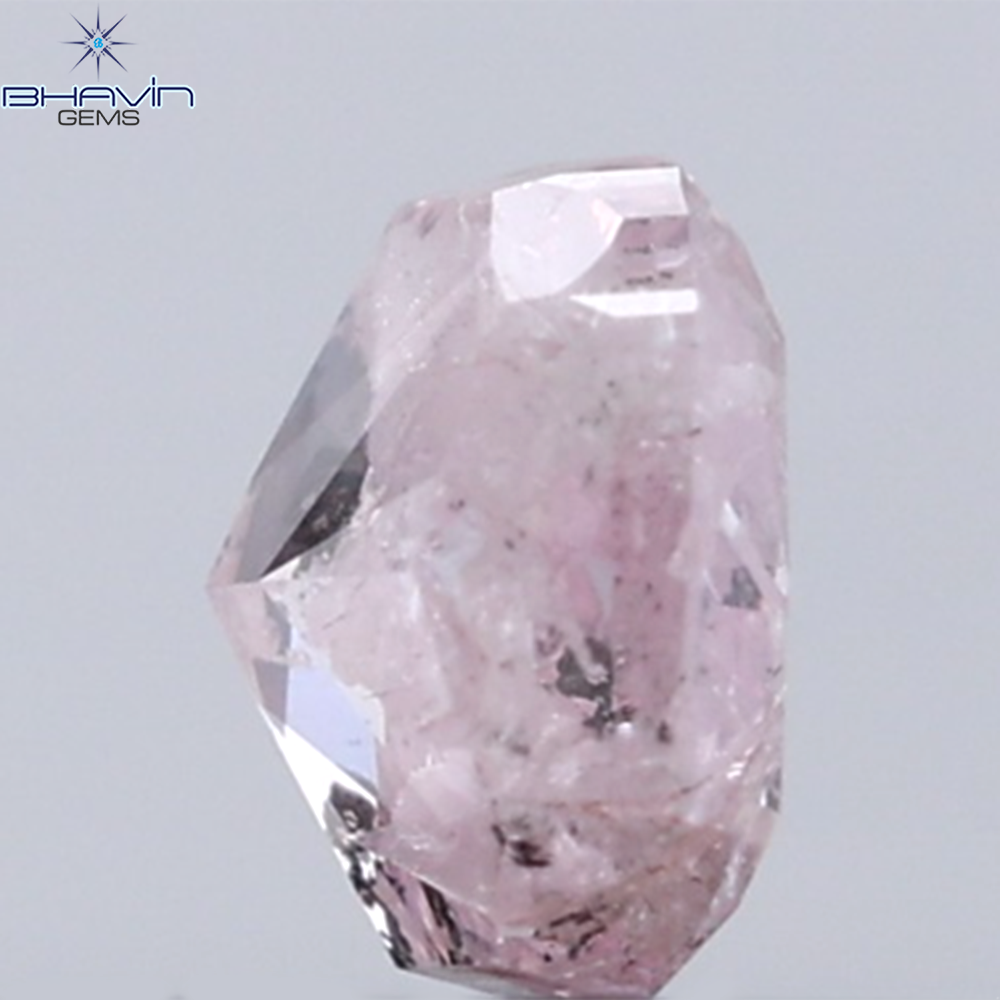 0.37 CT Cushion Diamond Natural Pink Color I3 Clarity (4.13 MM)
