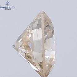 0.18 CT ラウンド ローズ カット シェイプ 天然ダイヤモンド ピンク色 I2 クラリティ (3.86 MM)