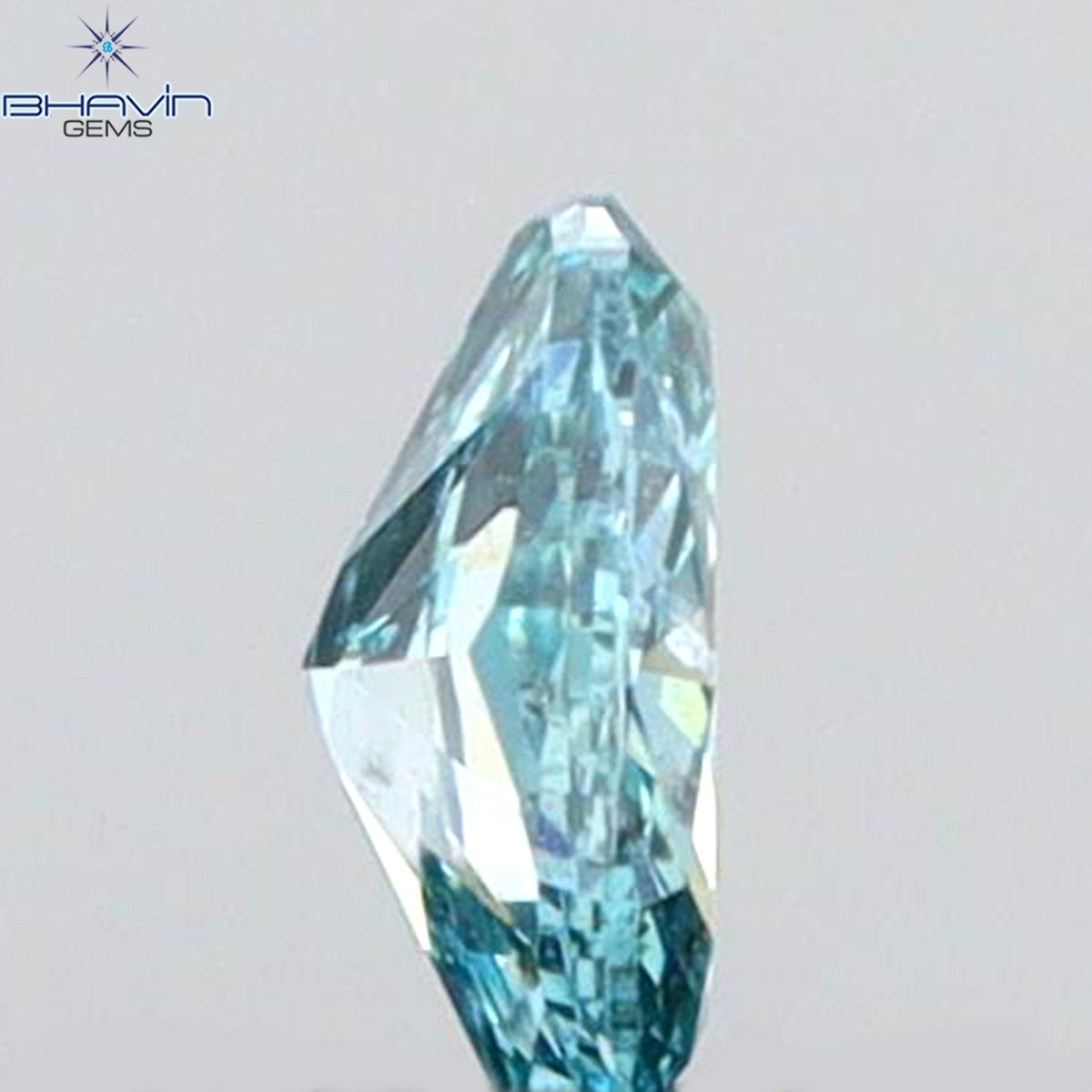 0.07 CT Natural Oval Diamond Enhanced Vivid Aqua Blue Color Clarity VS2 (3.01 MM)