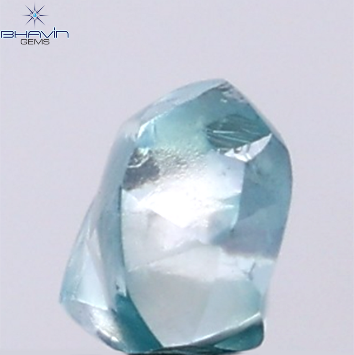 1.15 CT Natural Rough Diamond Enhanced Blue Color Clarity VS (5.81 MM)
