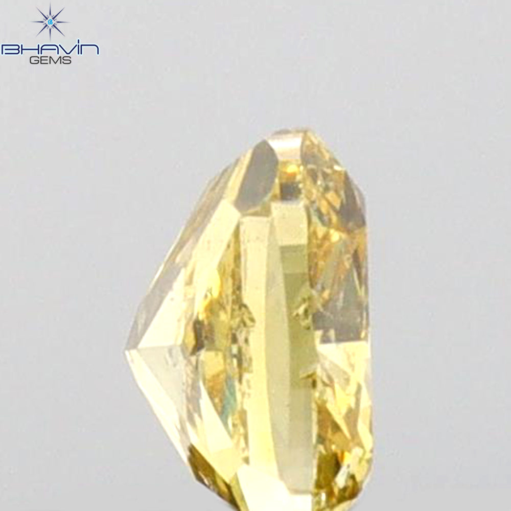 0.36 CT Cushion Shape Natural Diamond Orange (Chameleon) Color SI1 Clarity (4.15 MM)