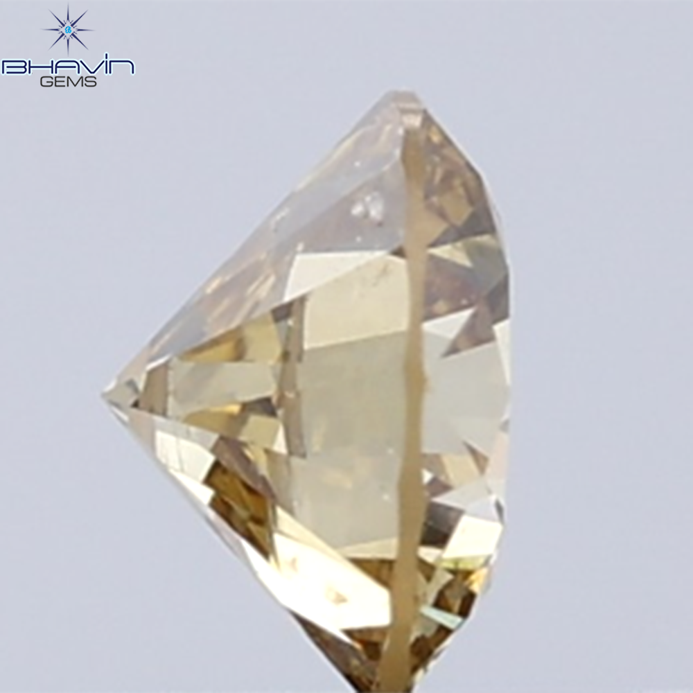 0.32 CT Natural Round Diamond Brown Color Clarity VS2 (4.38 MM)