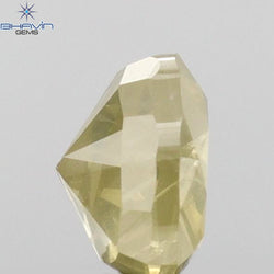 0.74 CT Heart Shape Natural Diamond Green Yellow Color I3 Clarity (5.20 MM)