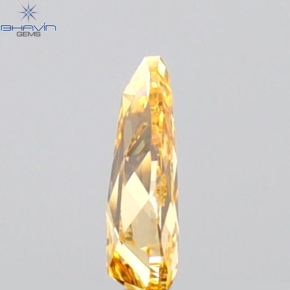 0.17 CT Pear Shape Natural Diamond Orange Color VS1 Clarity (4.80 MM)