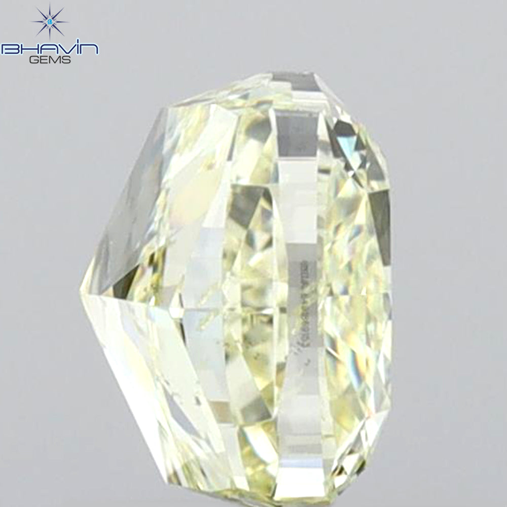 GIA Certified 1.31 CT Cushion Diamond Natural Yellow Color SI1 Clarity (5.87 MM)