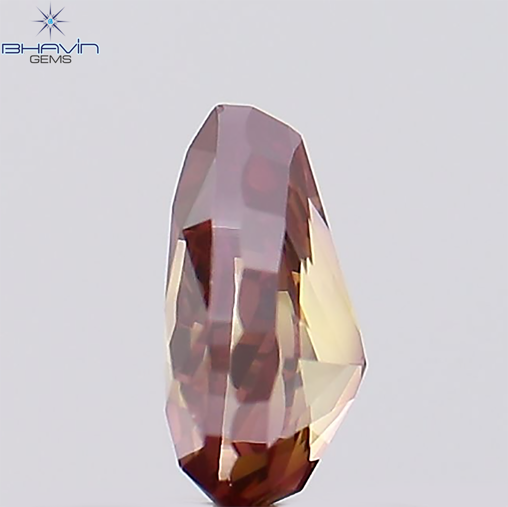 0.40 CT Natural Pear Diamond Enhanced Pink Color Clarity VS1 (5.39 MM)
