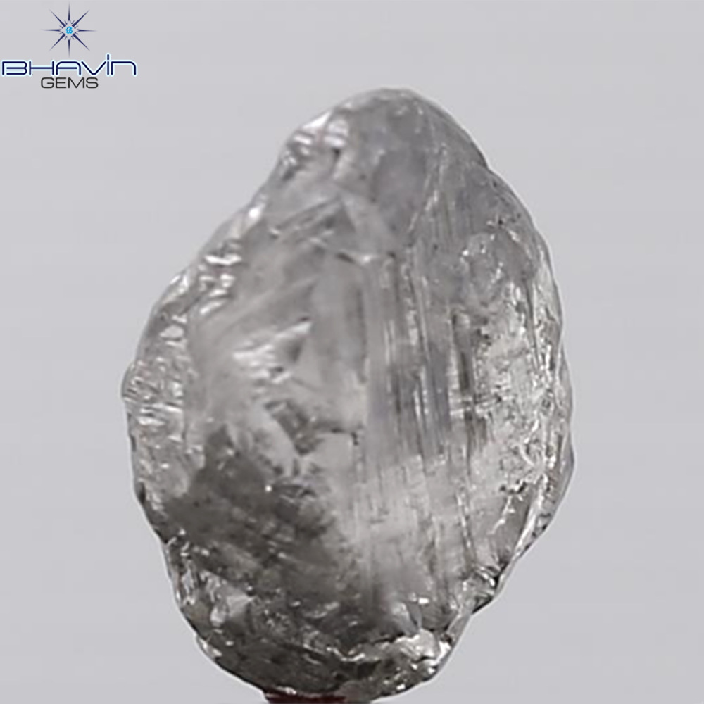 2.86 CT Rough Shape Natural Diamond Salt And Papper Color I3 Clarity (9.81 MM)