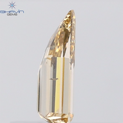 1.00 CT Step Cut Natural Brown Orange Diamond SI1 Clarity (9.30 MM)