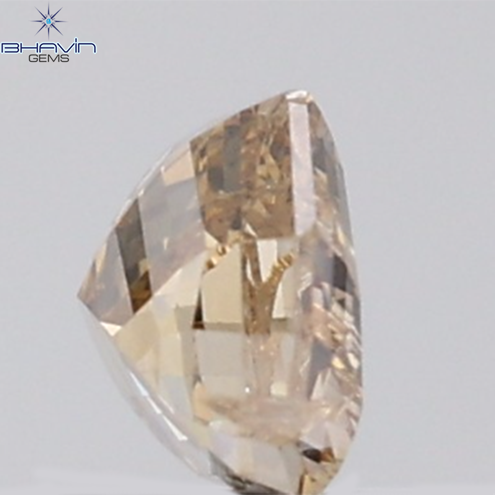 1.02 CT Half Moon Diamond Natural Brown Color SI2 Clarity (7.05 MM)