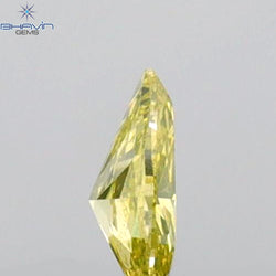 0.13 CT Pear Shape Natural Diamond Green (Parrot) Color VS1 Clarity (4.28 MM)