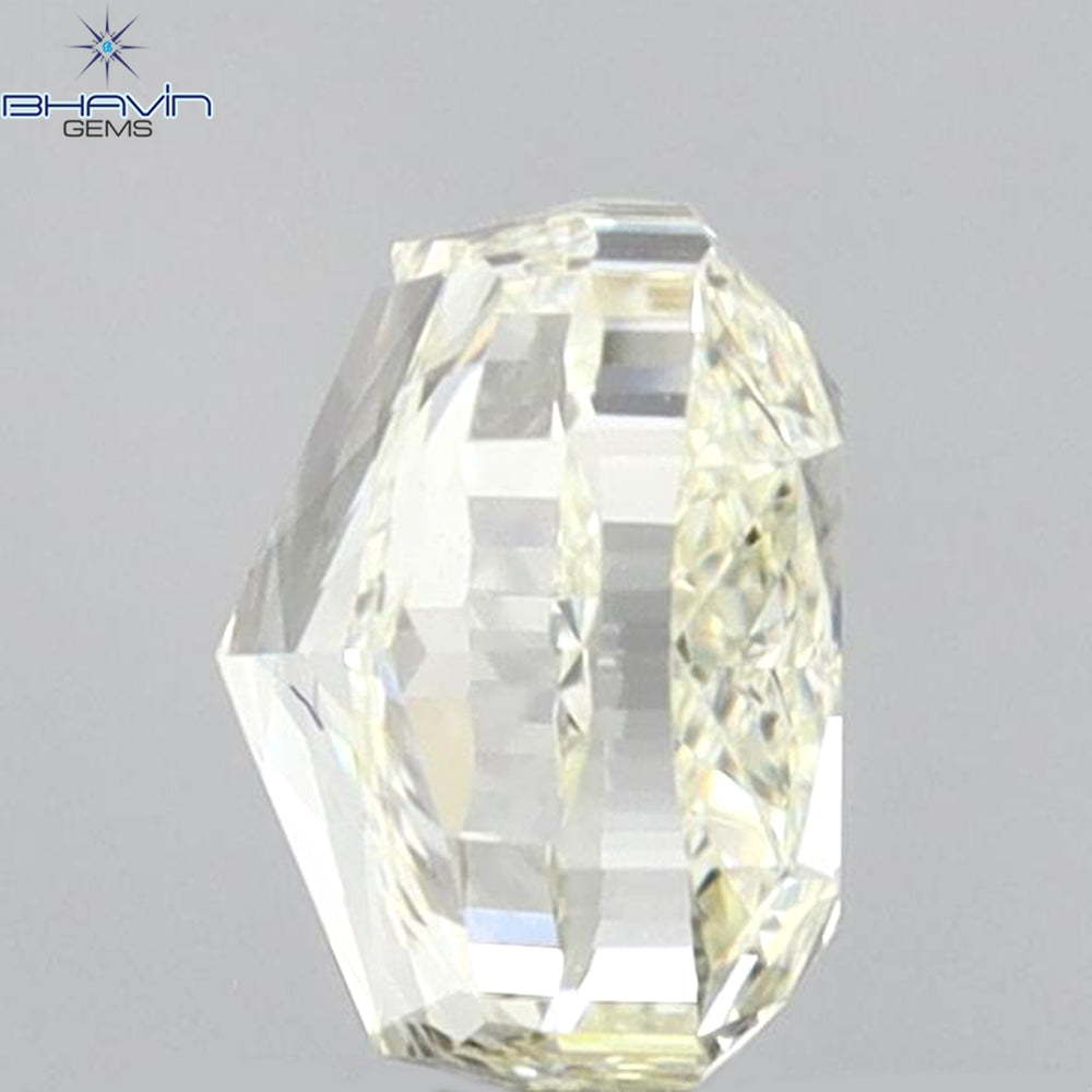 1.00 CT Cushion Shape Natural Diamond Yellow Color VVS1 Clarity (5.32 MM)