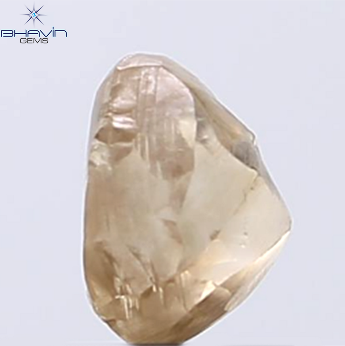 1.55 CT Natural Rough Diamond Brown Color Clarity VS (7.03 MM)