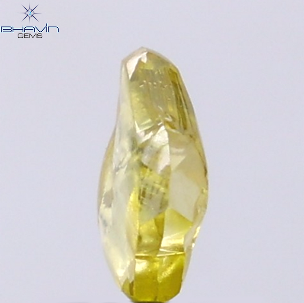 0.94 CT Natural Rough Diamond Enhanced Yellow Color Clarity VS (7.65 MM)
