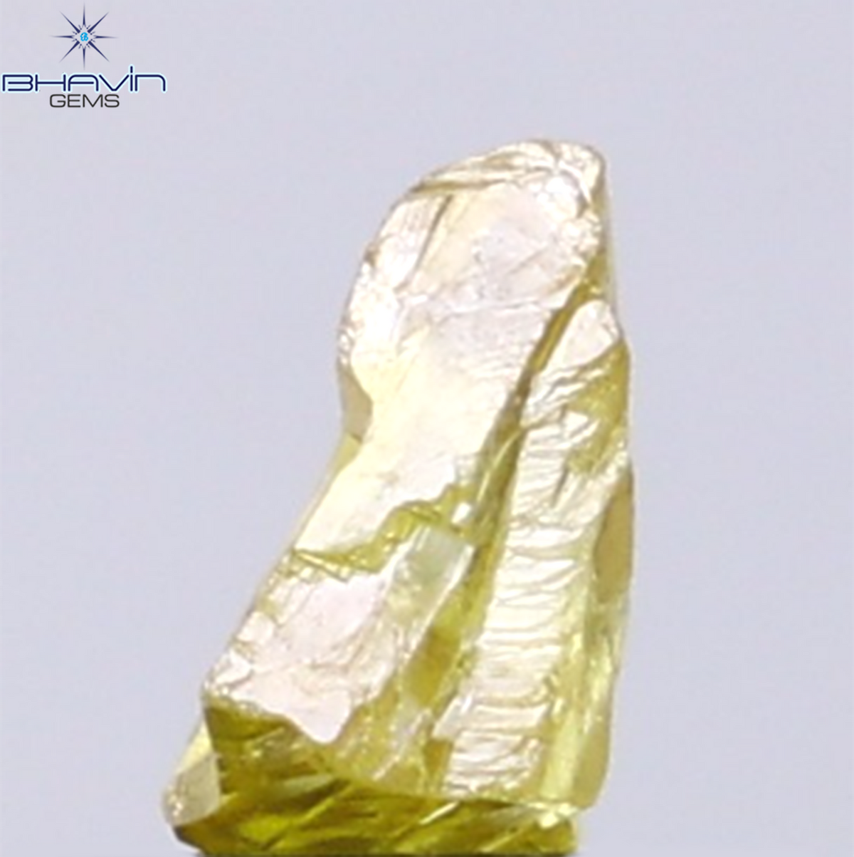0.91 CT Natural Rough Diamond Enhanced Yellow Color Clarity VS (6.36 MM)