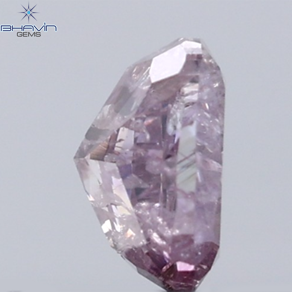 0.40 CT Radiant Diamond Natural Pink Color I3 Clarity (4.38 MM)