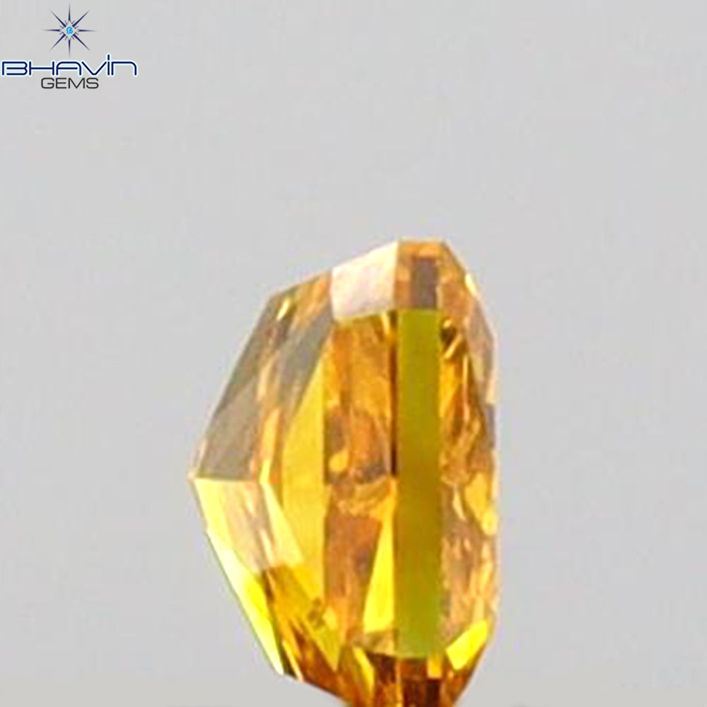 0.19 CT ラディアント シェイプ ナチュラル ダイヤモンド イエロー カラー VS1 クラリティ (3.95 MM)