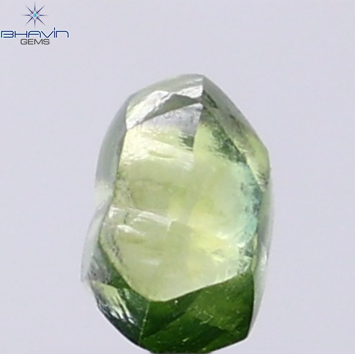 1.28 CT Natural Rough Diamond Enhanced Green Blue Color Clarity VS (6.48 MM)