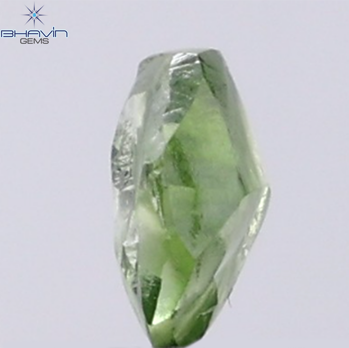 0.93 CT Natural Rough Diamond Enhanced Green Color Clarity VS (6.40 MM)