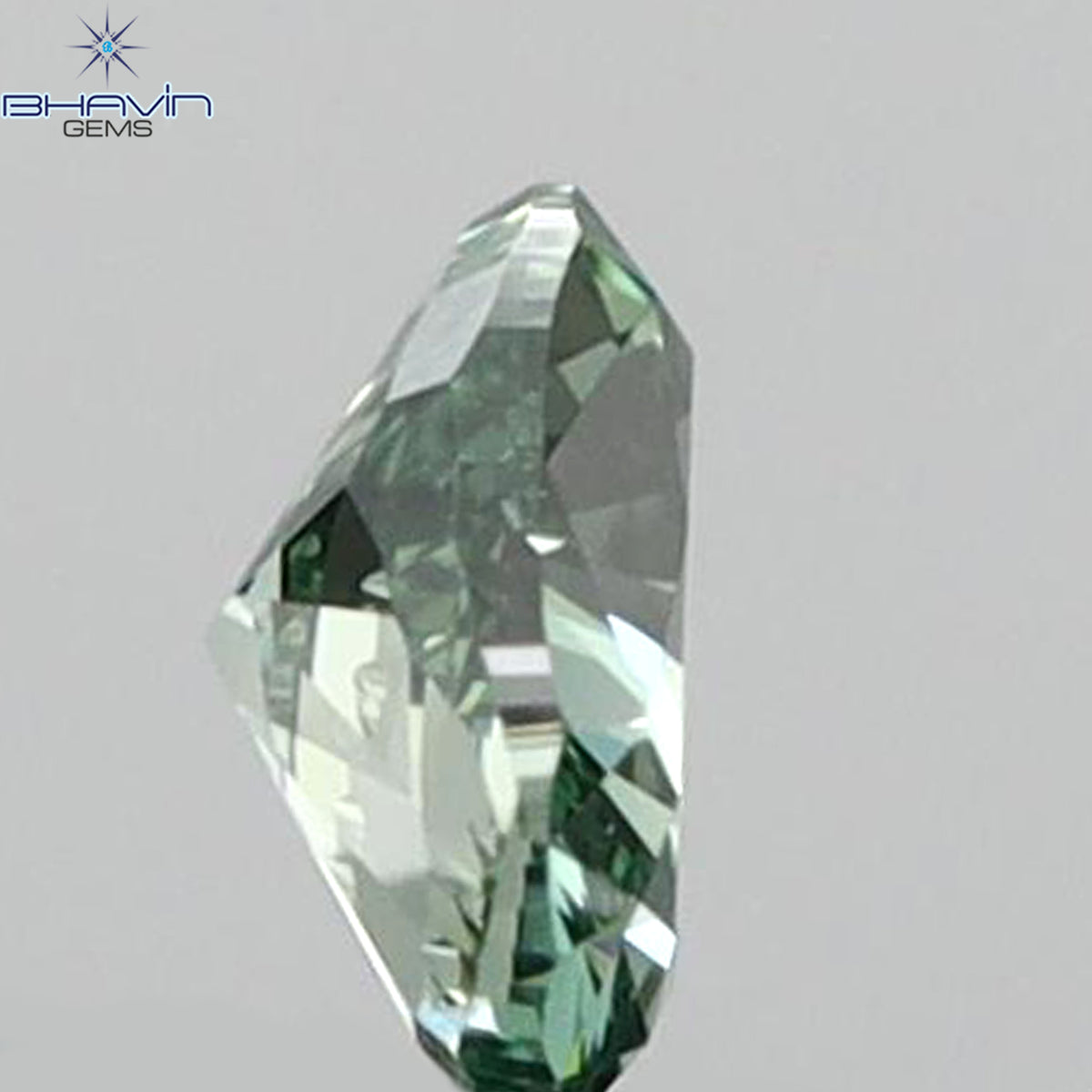 0.09 CT Natural Heart Diamond Enhanced Vivid Green Color Clarity VS1 (3.66 MM)