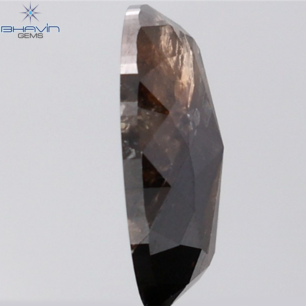 1.49 CT オーバルシェイプ 天然ダイヤモンド ソルトアンドペーパーカラー I3 クラリティ (8.15 MM)