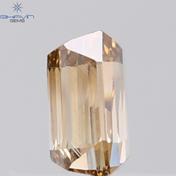 1.00 CT Emerald Diamond Natural Brown Color SI Clarity (6.33 MM)