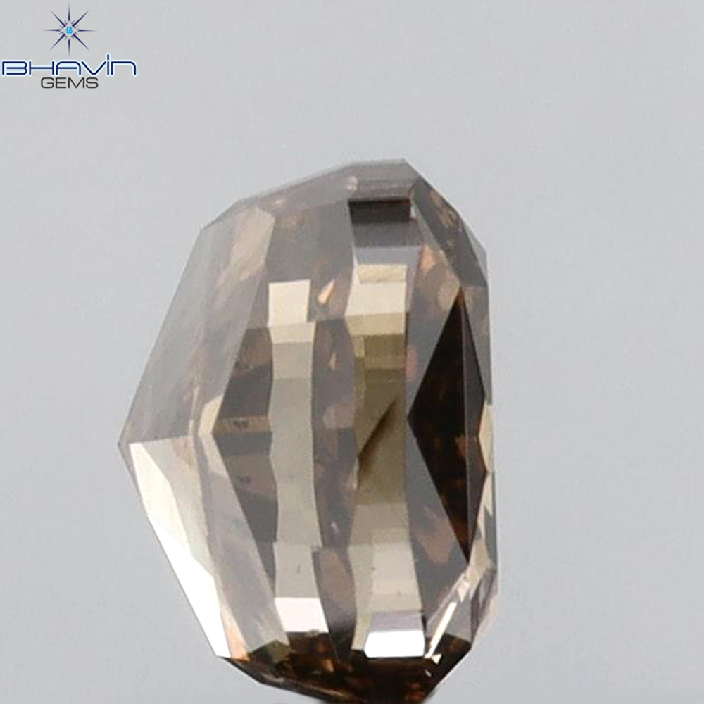 1.02 CT Cushion Shape Natural Diamond Brown Color VS2 Clarity (5.40 MM)