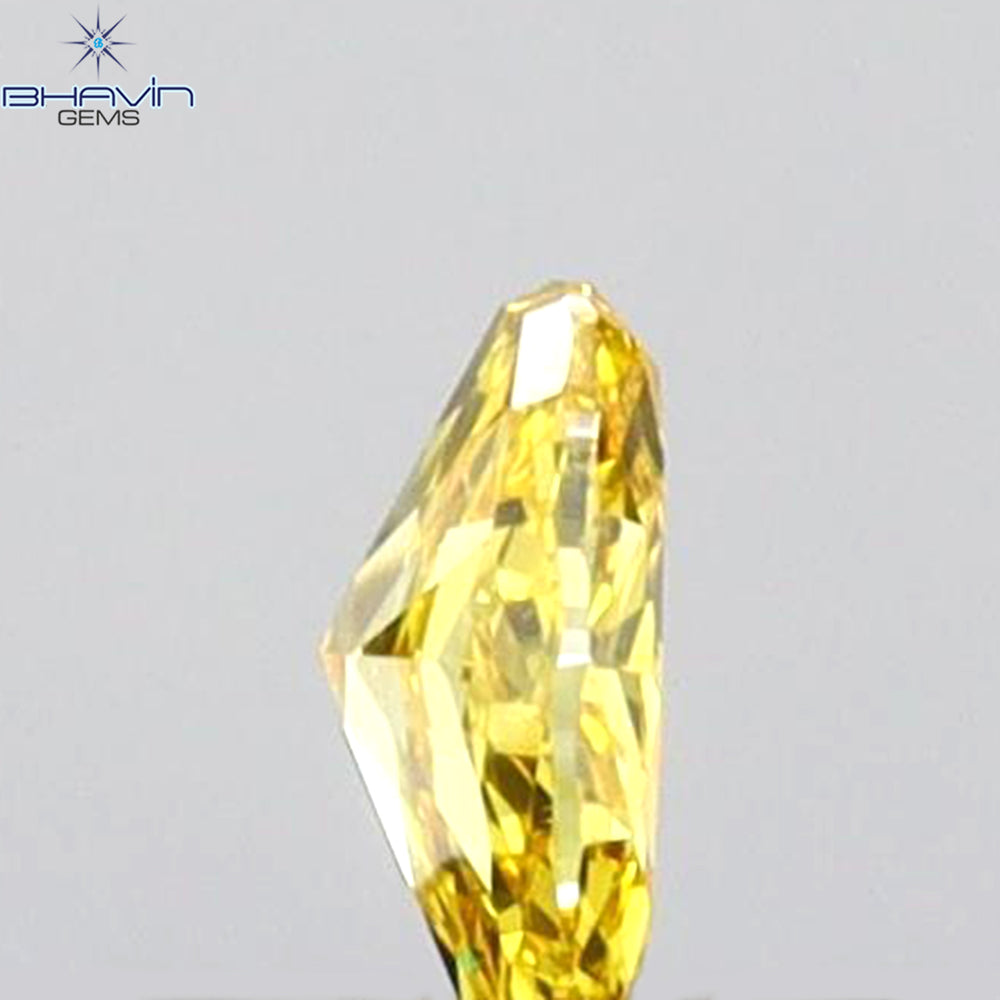 0.12 CT Oval Shape Natural Diamond Yellow Orange Color VS1 Clarity (3.84 MM)