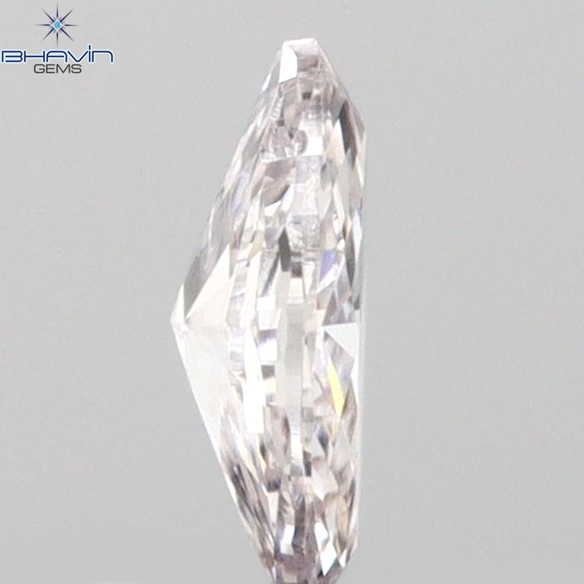 0.05 CT マーキスシェイプ 天然ルースダイヤモンド ピンクカラー SI1 クラリティ (3.63 MM)