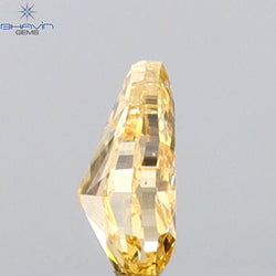 0.19 CT Pear Shape Natural Diamond Orange Color SI2 Clarity (4.50 MM)